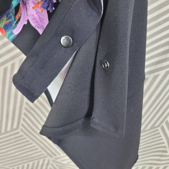 New Bold Elements Dress size Medium Tropical black Sheath evening club Hawaiian - Picture 6 of 9